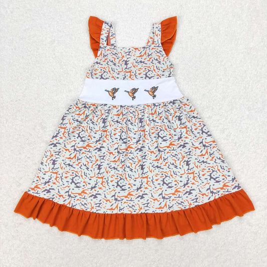 Camo Embroidery Duck Girls Dress