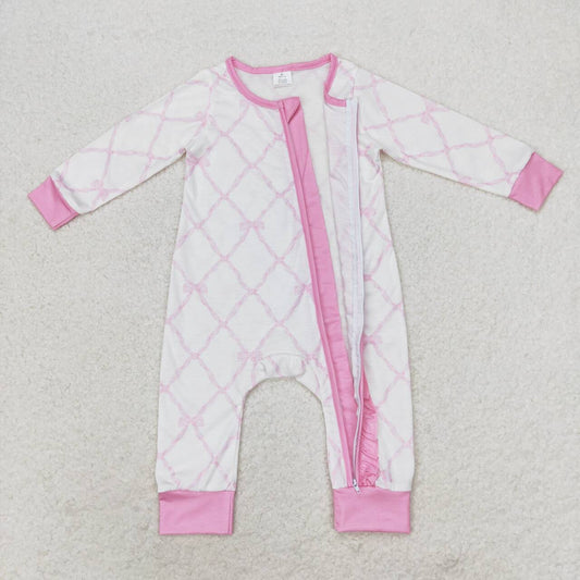 Pink Baby Romper With zipper