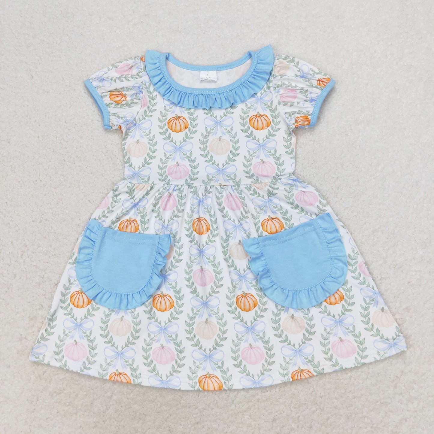 floral pumpkin print Girls Dress