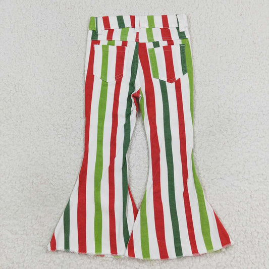 Christmas stripe pattern denim Bell Jeans