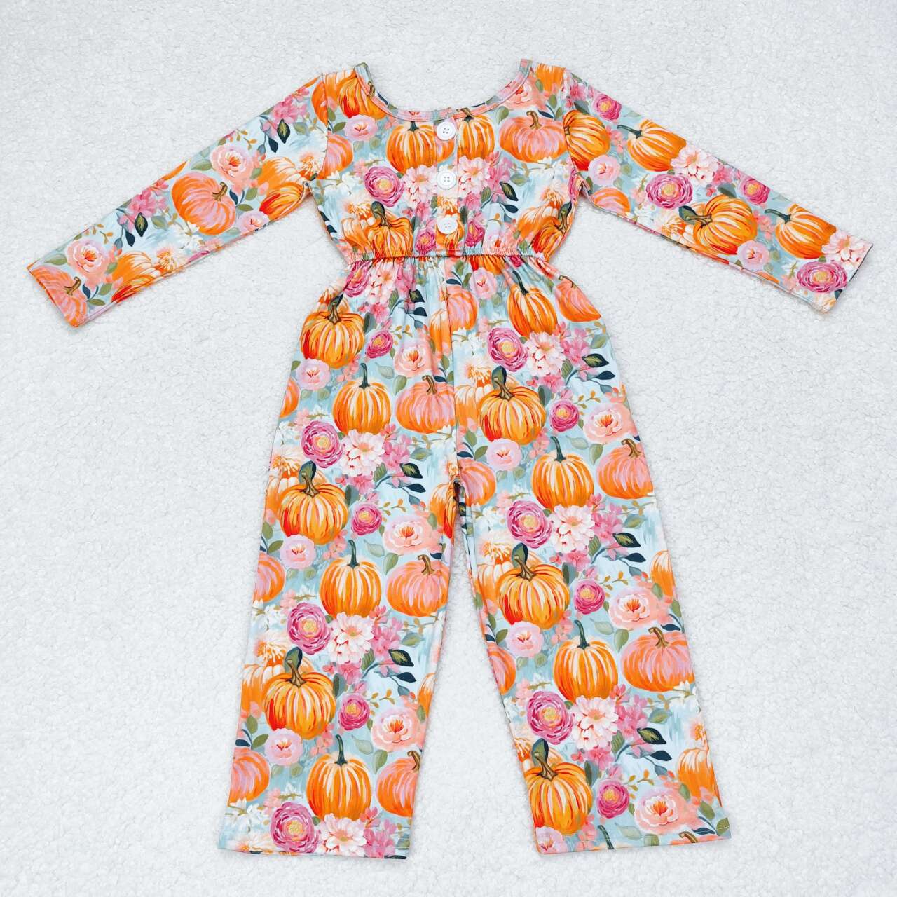 Orange floral pumpkin Jumpsuit