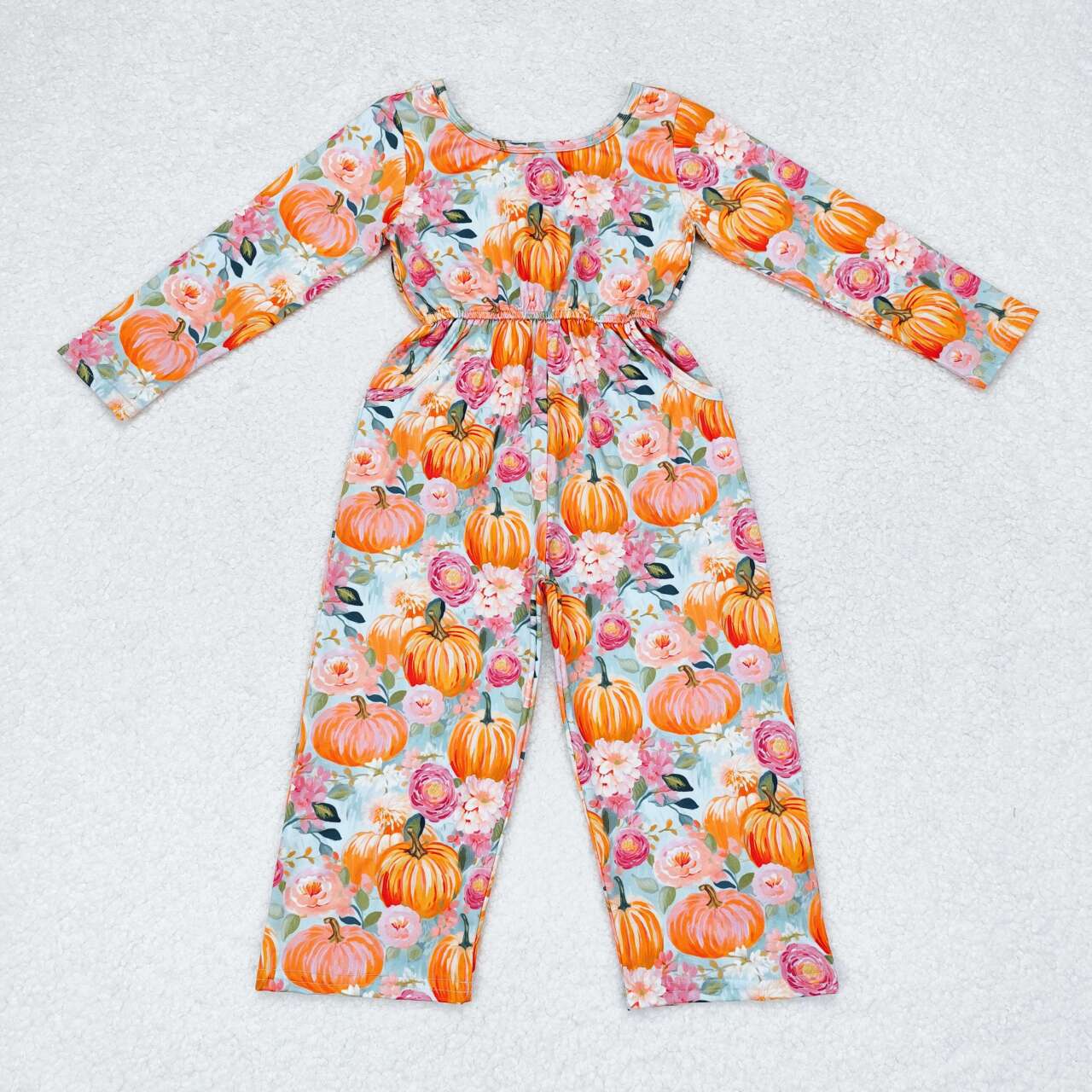 Orange floral pumpkin Jumpsuit