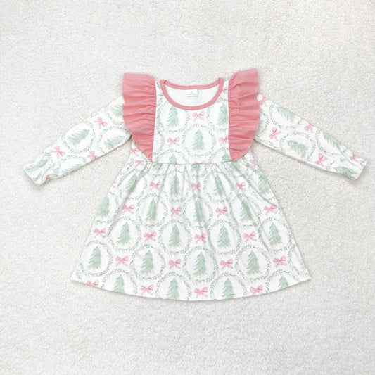 Christmas Tree Print long sleeve Dress