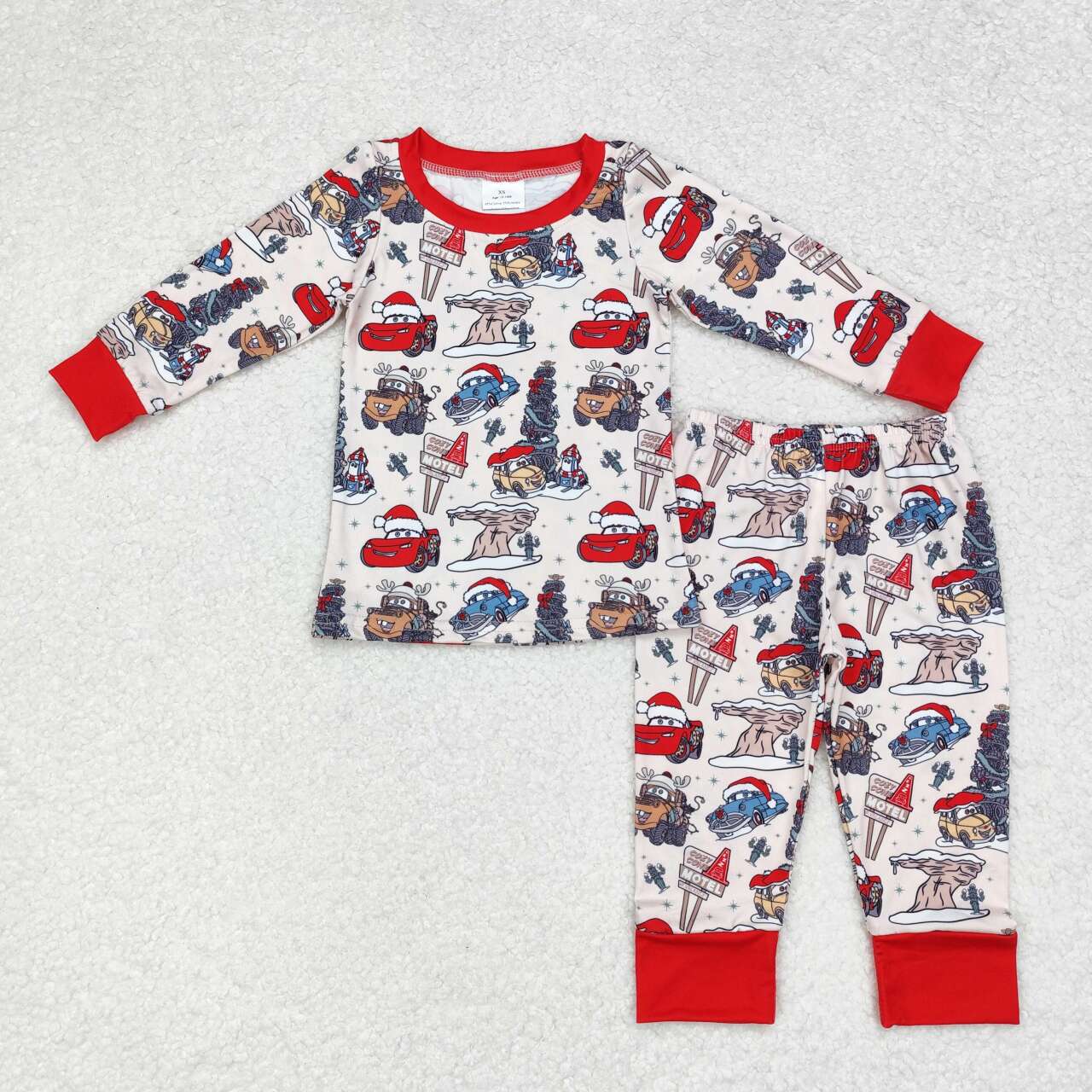 Christmas Cute Car Long Sleeve Paj