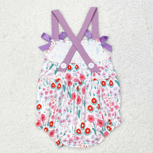 purple floral Baby Romper