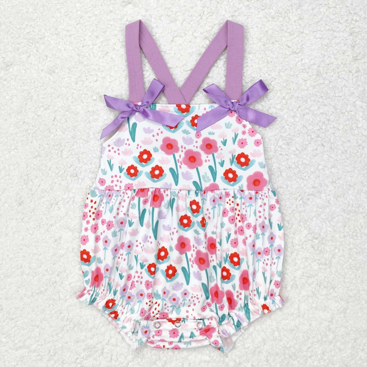 purple floral Baby Romper