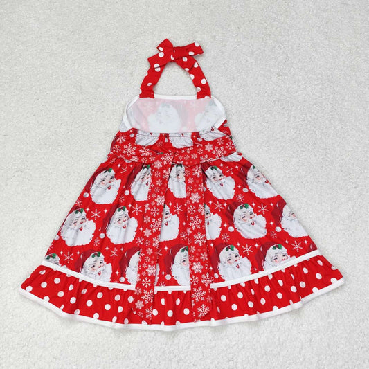 Christmas Red Santa Print short sleeve Dress