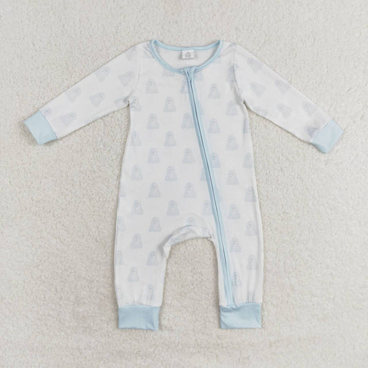 Blue Ghost Romper With zipper