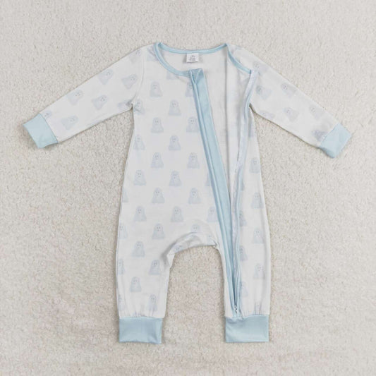 Blue Ghost Romper With zipper