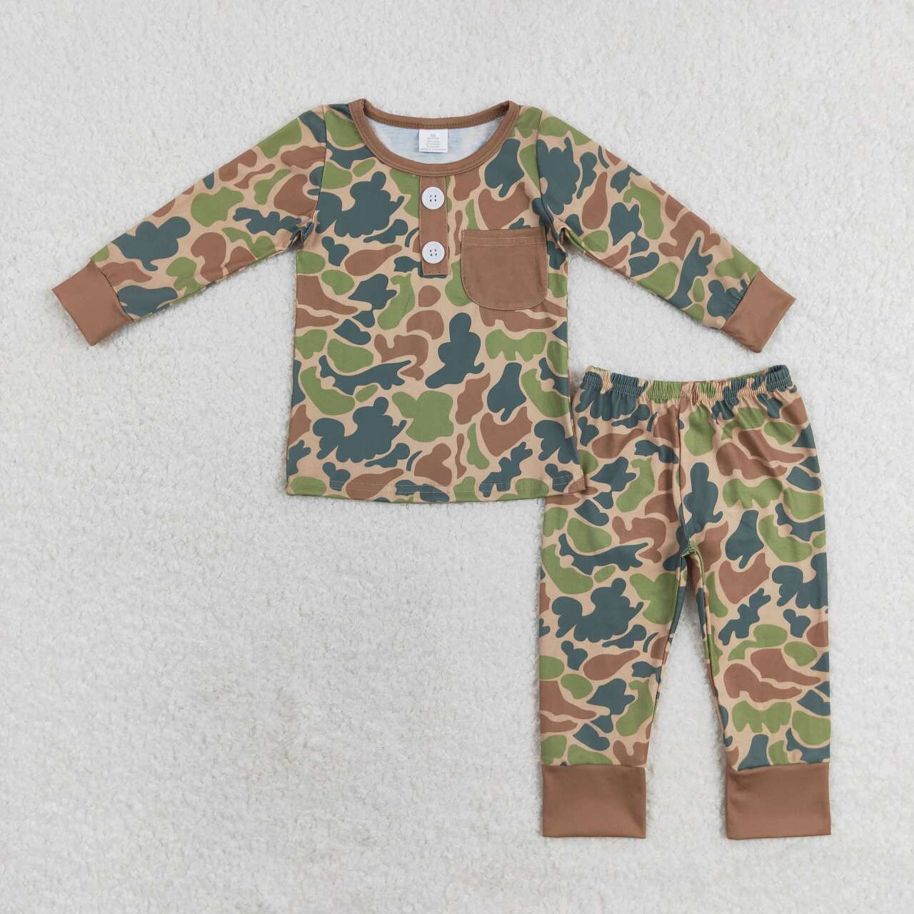 camo Print long sleeve pajamas