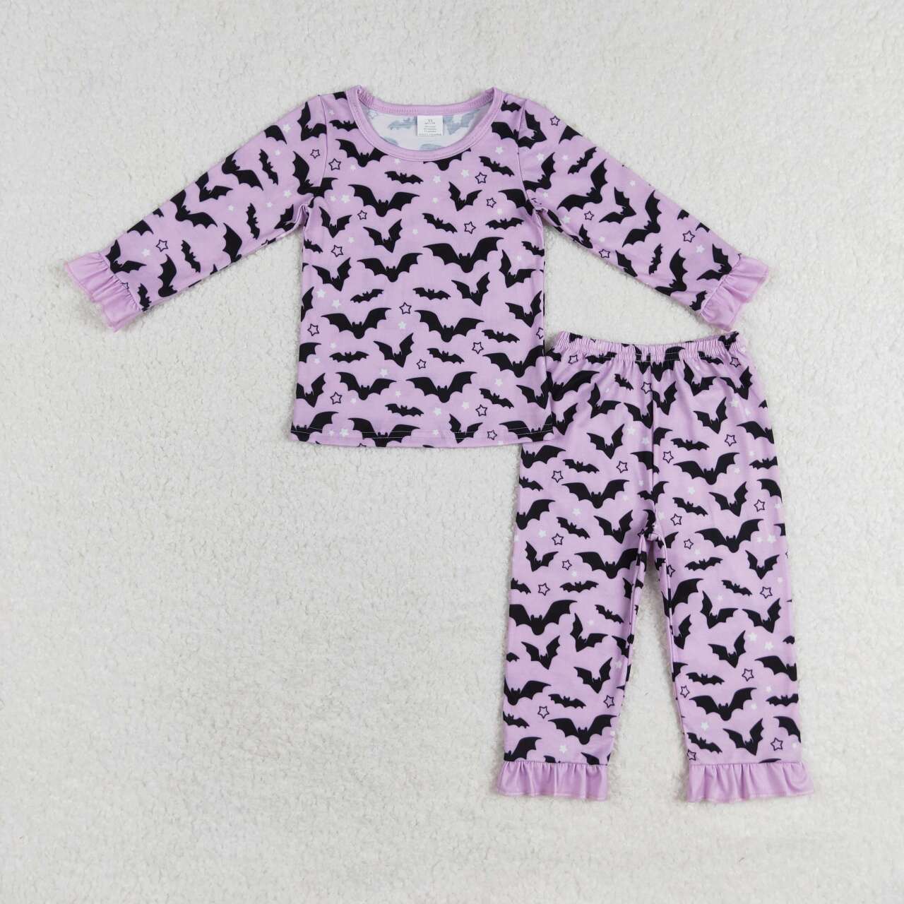 Halloween Purple bat long sleeve pajamas