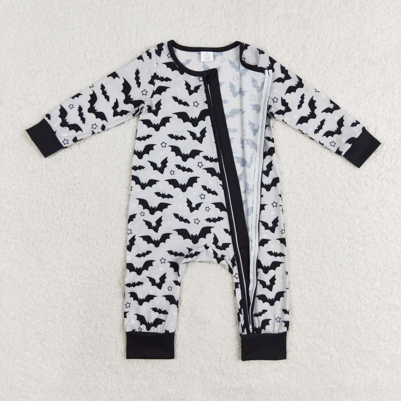 Halloween Black bat Baby Romper With zipper