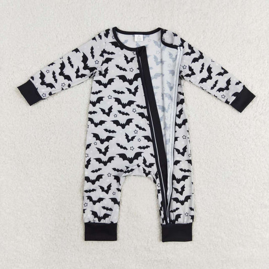 Halloween Black bat Baby Romper With zipper