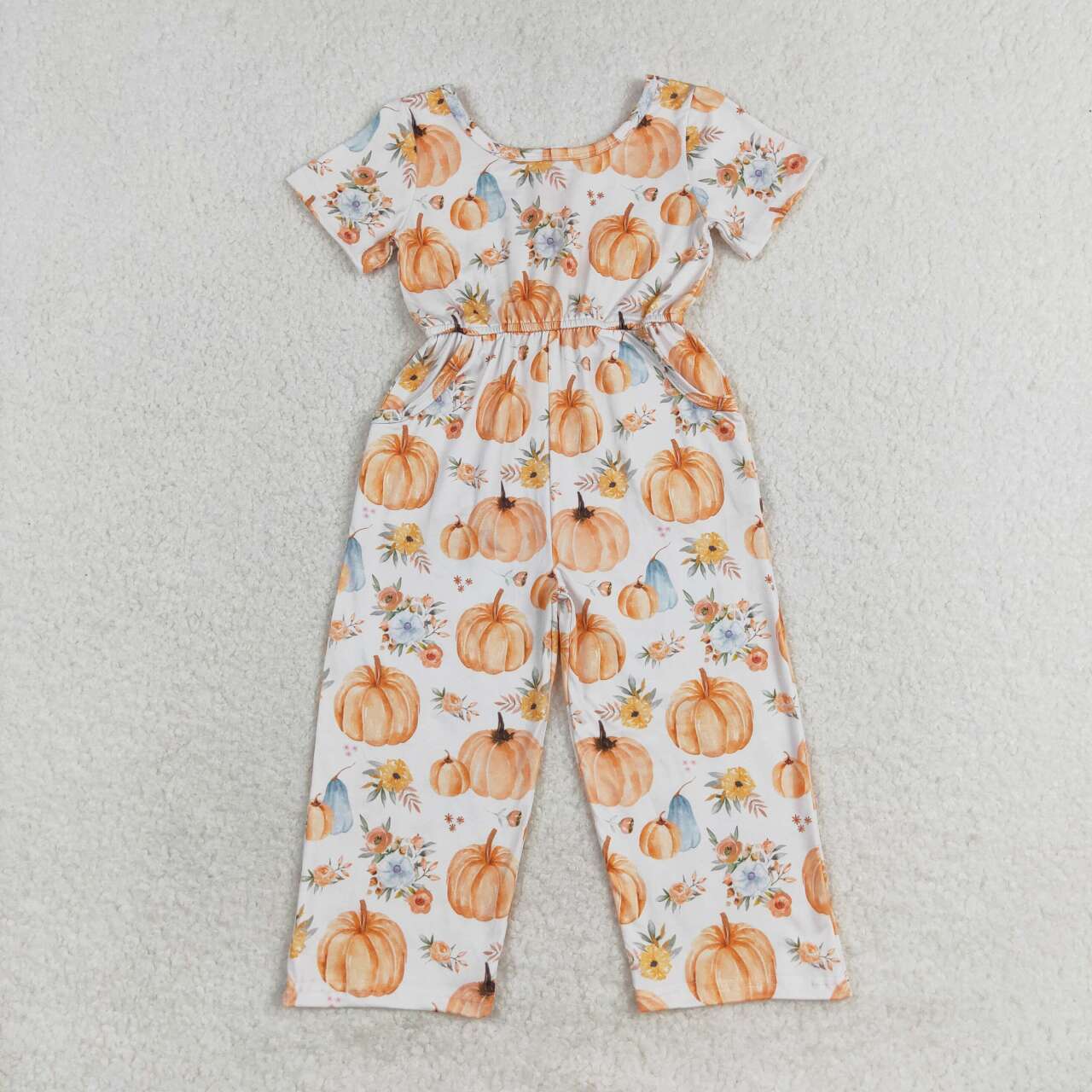 Pumpkin floral Print Jumpsuit