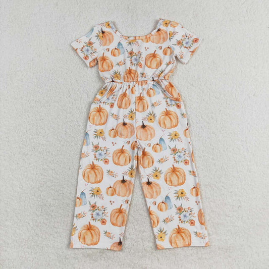 Pumpkin floral Print Jumpsuit