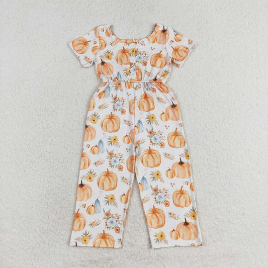 Pumpkin floral Print Jumpsuit