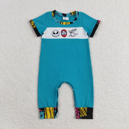 Halloween Blue Cartoon baby Boy romper