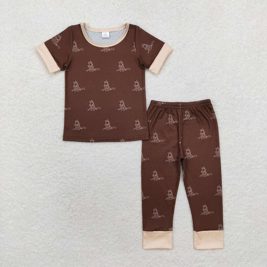 brown Duck Short Sleeve sleeve pajamas