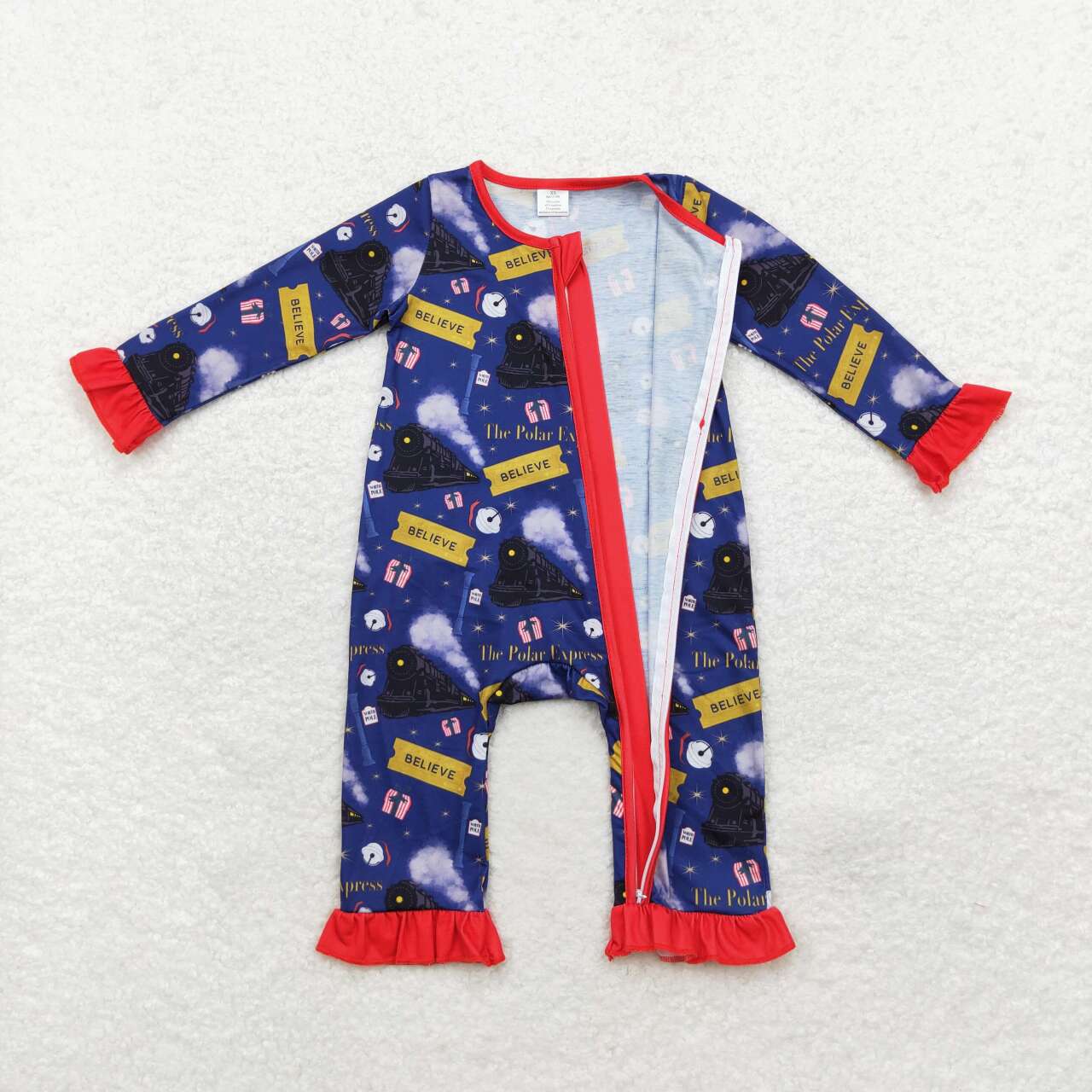 Blue Baby Romper With zipper