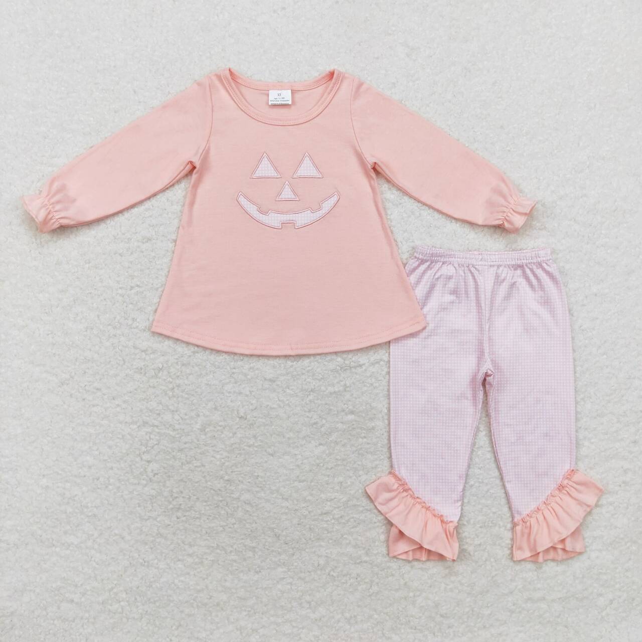 Halloween embroidered Long Sleeve Girls Set