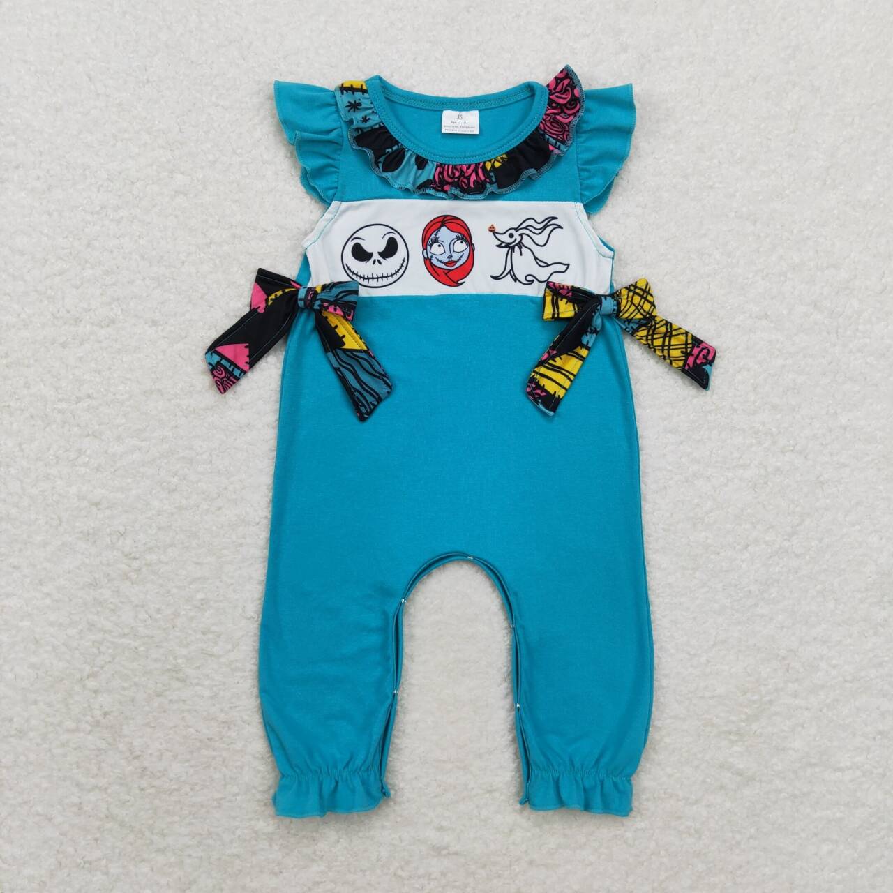 Halloween Blue Cartoon baby Girls romper