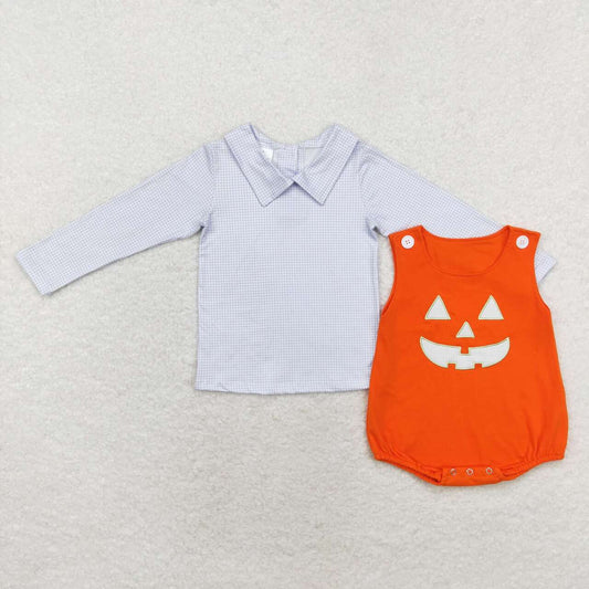 Halloween Orange 2pc long sleeves romper