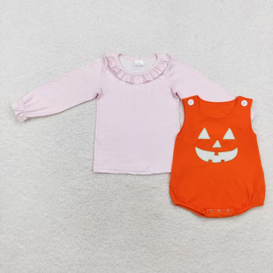 Halloween Pink 2pc long sleeves romper