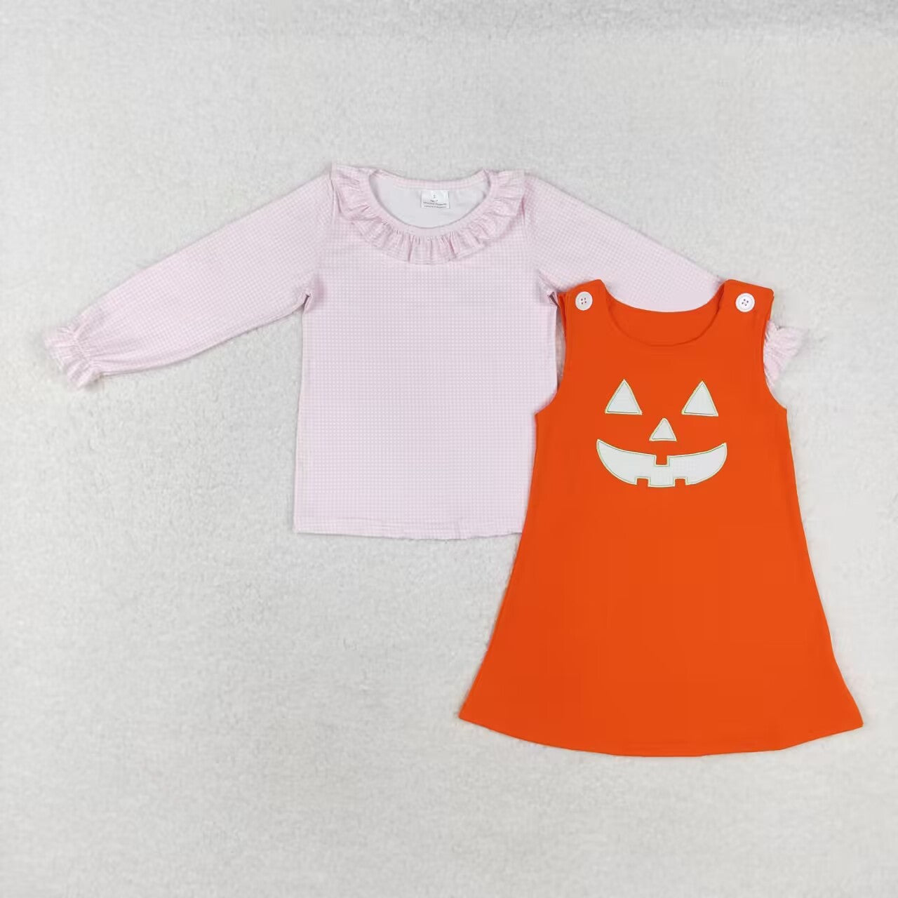 Halloween Orange sleeveless long sleeve Girls Dress