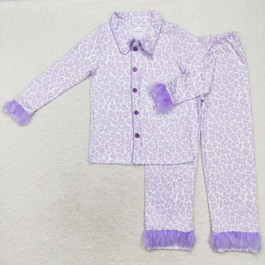 adult Purple Leopard Adult Pajamas