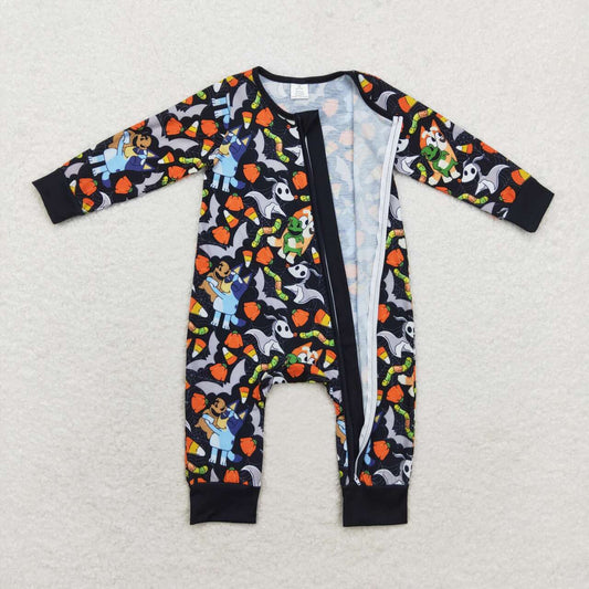 Halloween Cartoon Dog Baby Romper With zipper