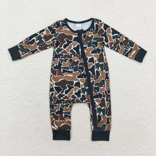 Camo Baby Romper With zipper