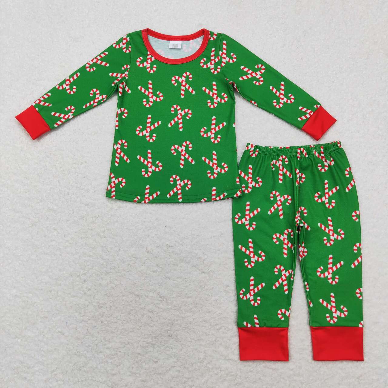 Christmas Green Candy Long Sleeve Pajamas