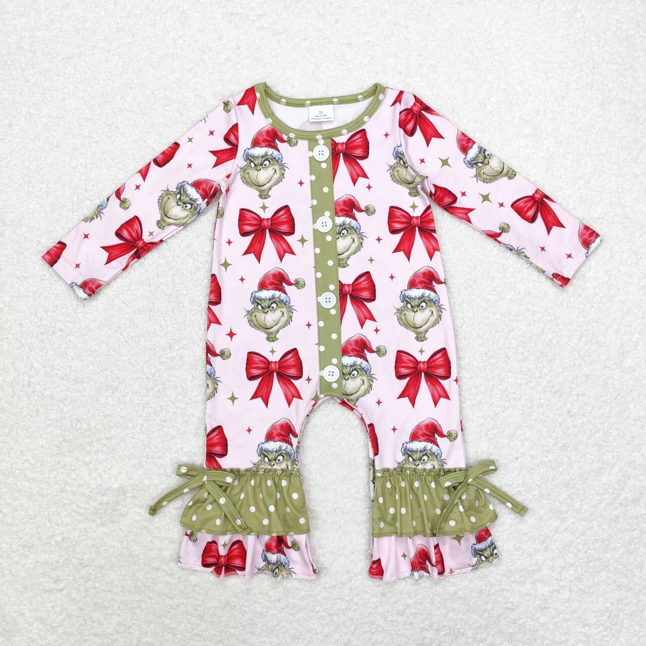 Christmas Pink Cartoon baby romper