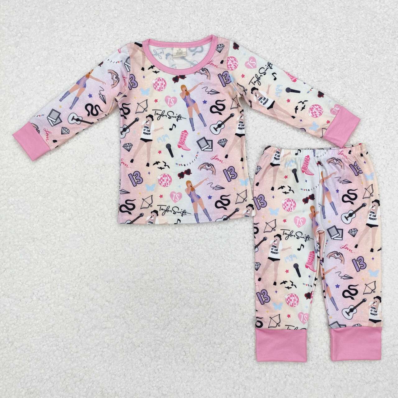 colorful Cartoon Print long sleeve pajamas