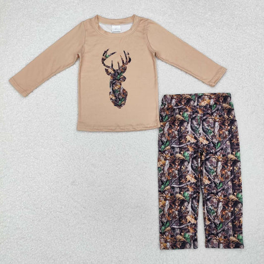 Camo Deer print long sleeve Boy Set