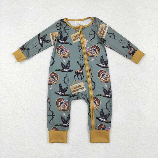 gone Hunting print Long Sleeve Pajamas ( material contains bamboo )