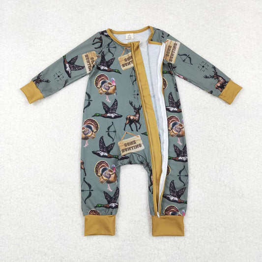 gone Hunting print Long Sleeve Pajamas ( material contains bamboo )