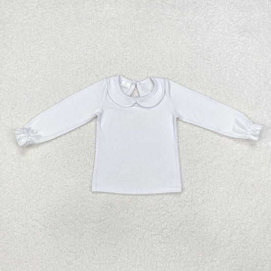 White Shirt Long Sleeve Girls Top