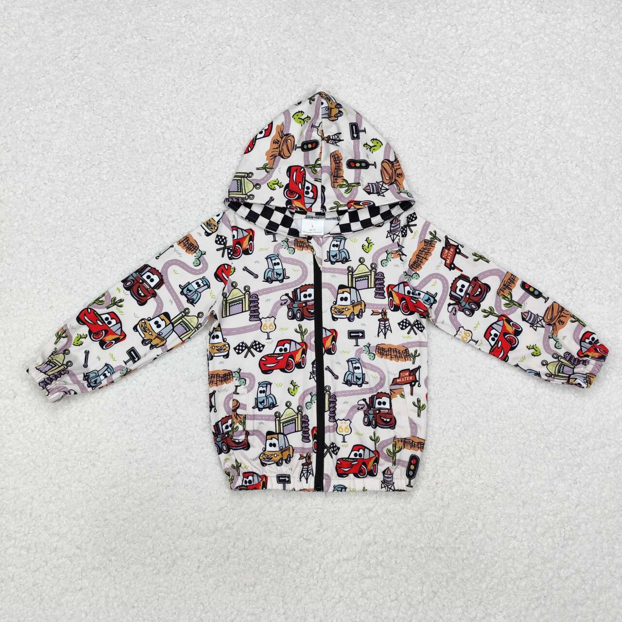 Car cartoon With Zipper Coat
