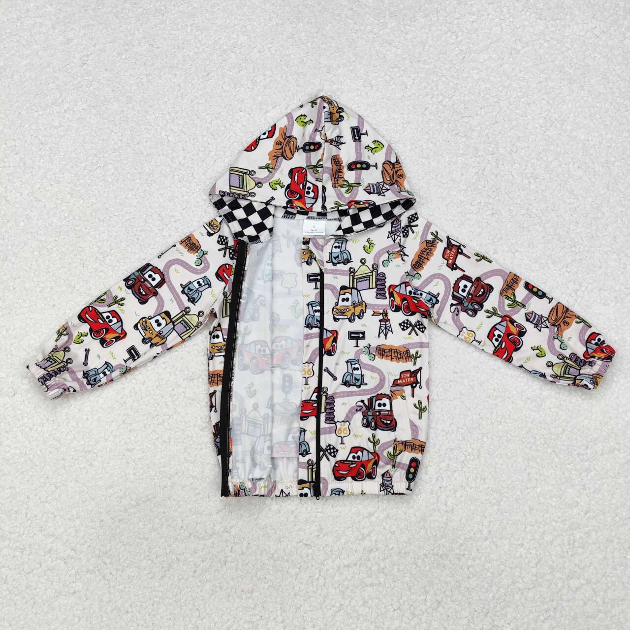 Car cartoon With Zipper Coat