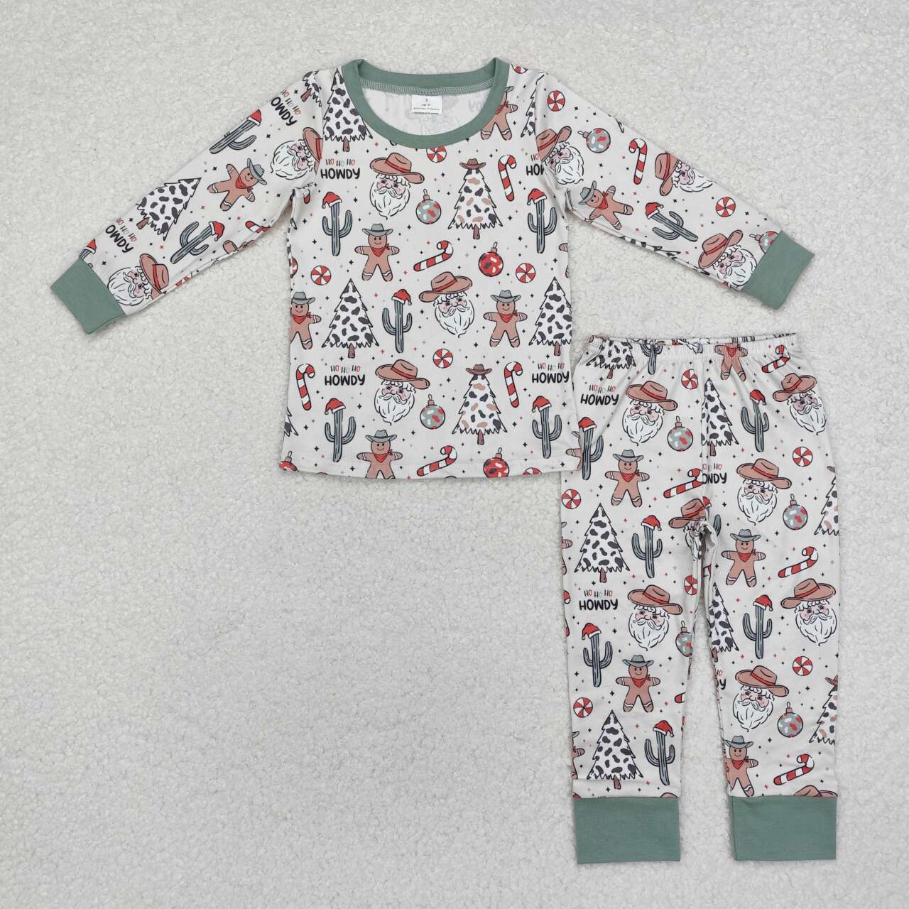 Christmas gingerbread Print Long Sleeve Pajamas