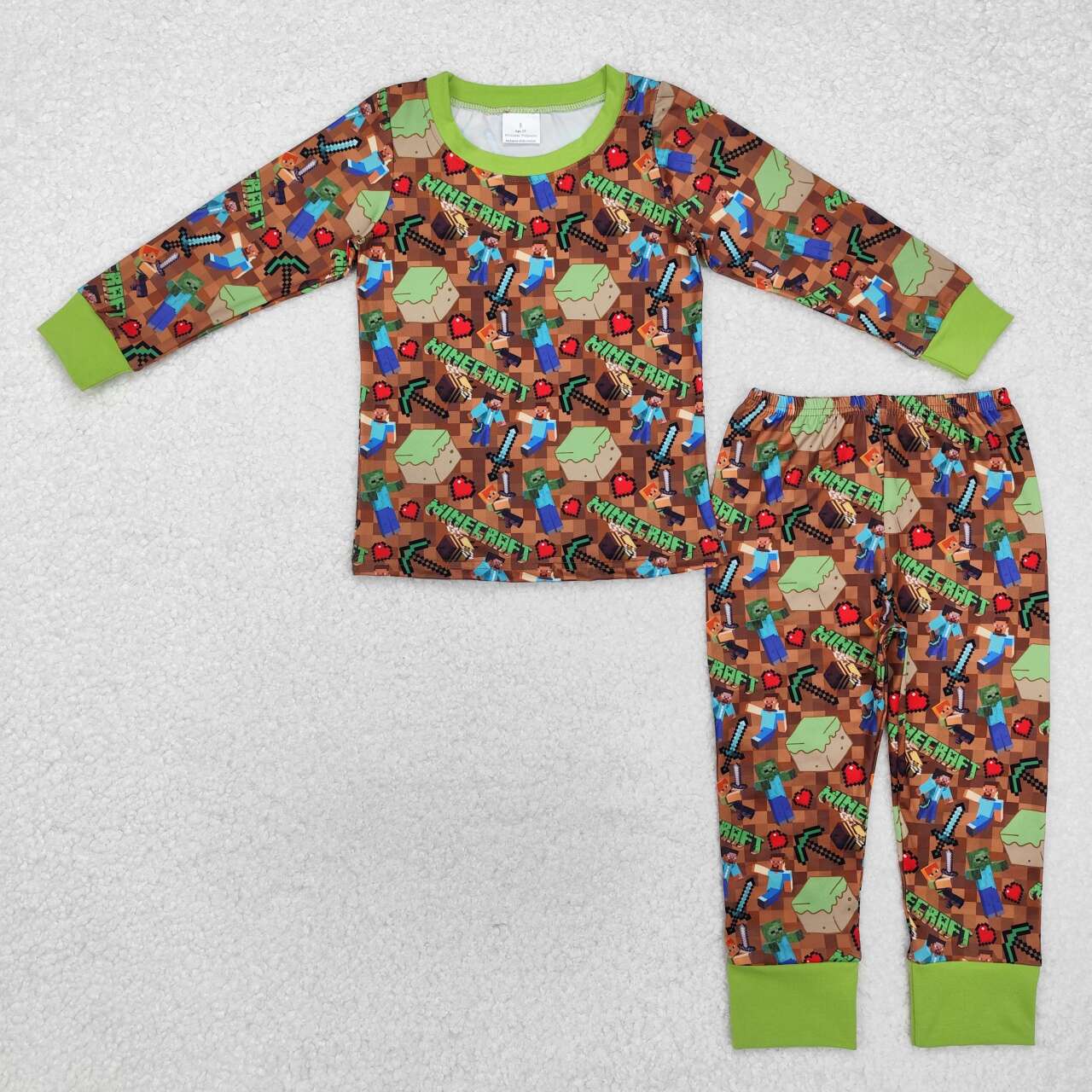 brown cartoon Long Sleeve pajamas