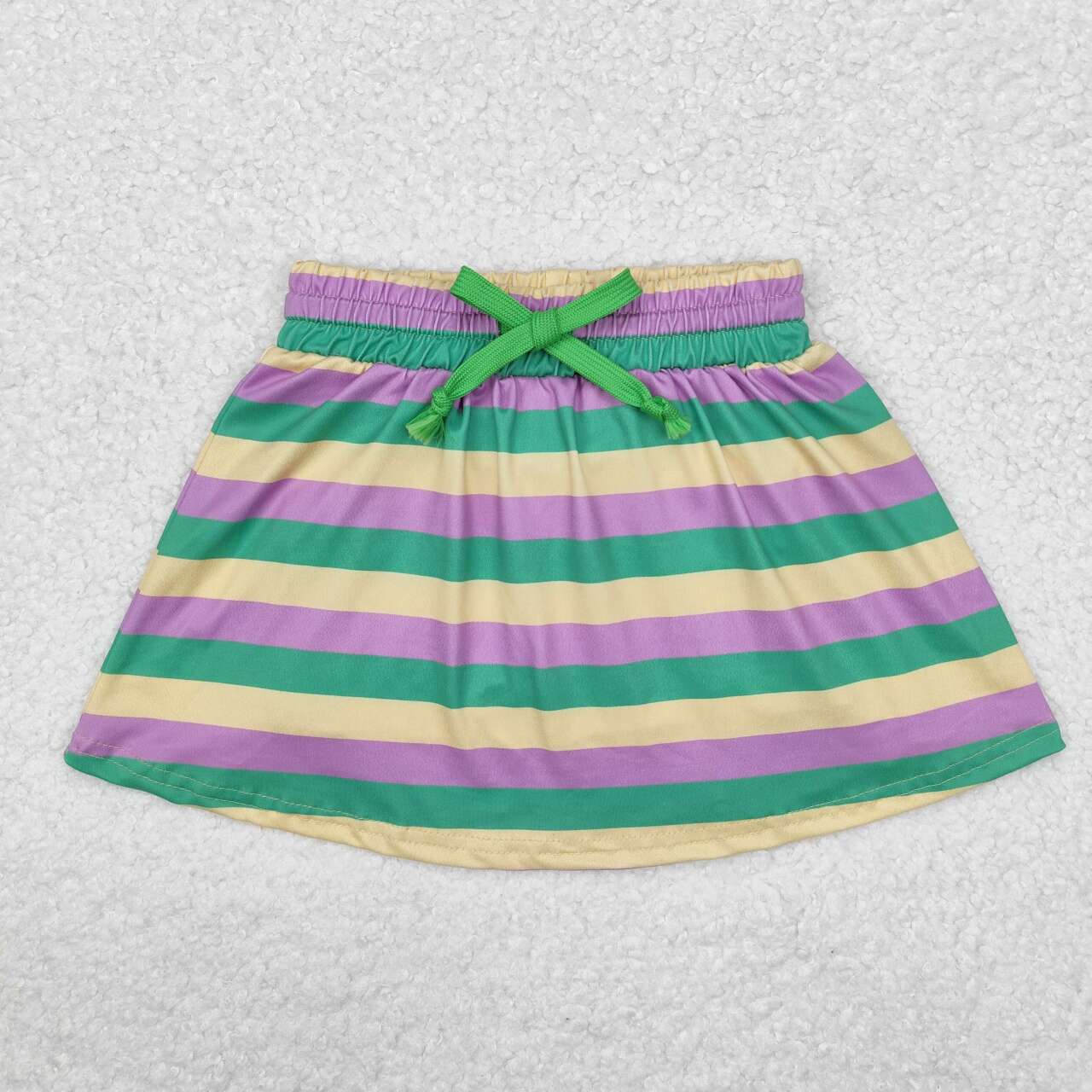 colorful Stripe print short skirt