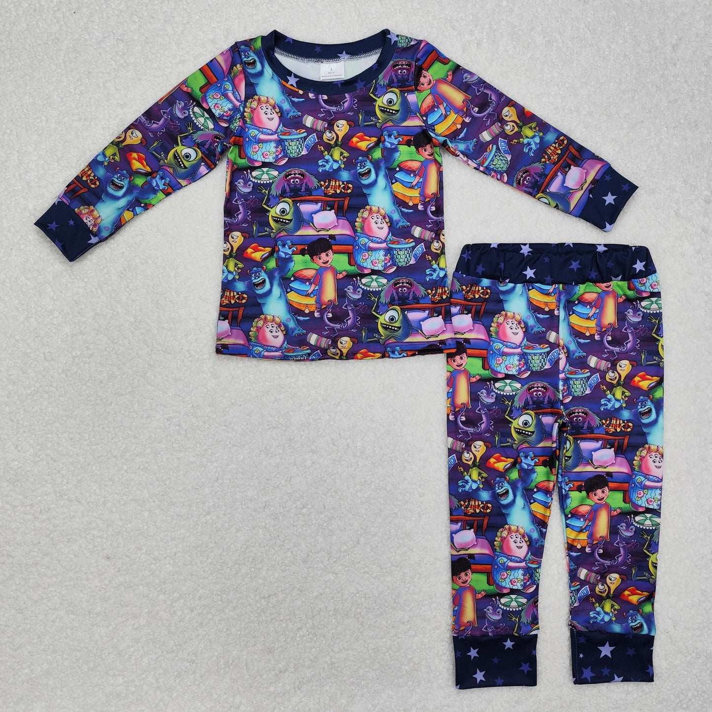 Blue cartoon Long Sleeve girl Pajamas