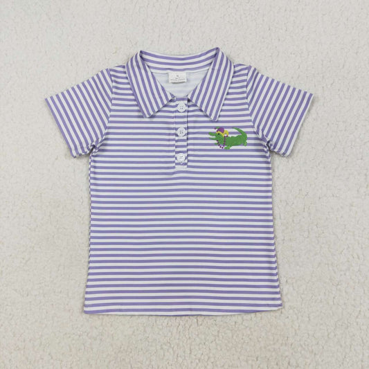 mardi gras stripe Boy Shirt
