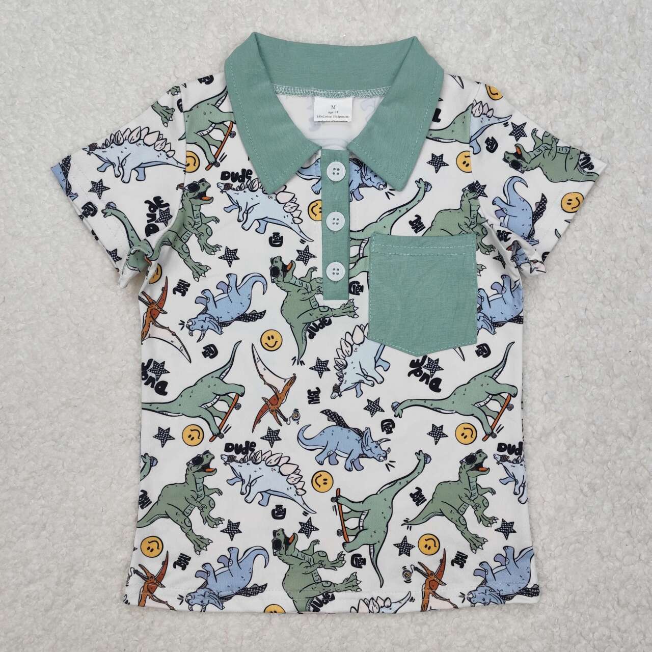 Dinosaur Print Boy Shirt