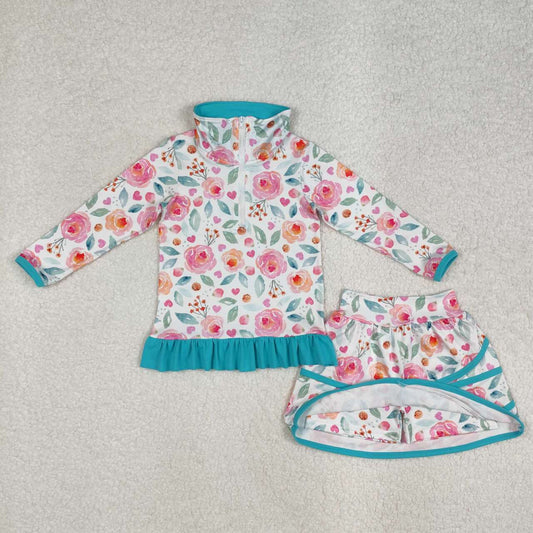 floral long sleeve suit
