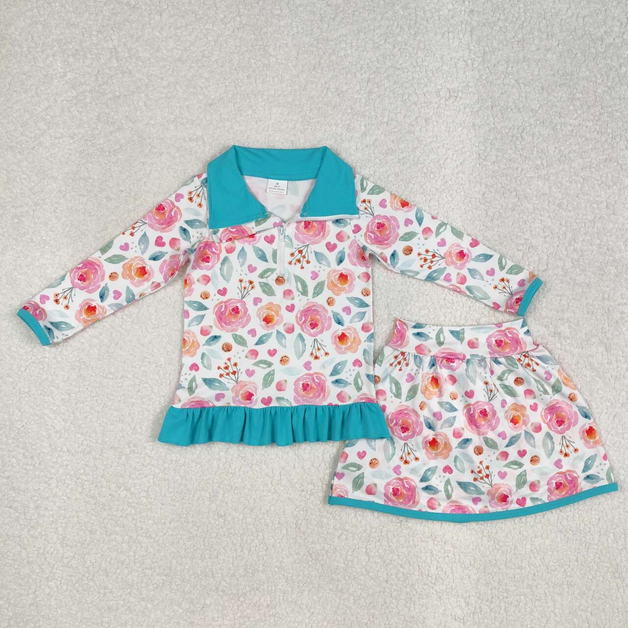 floral long sleeve suit
