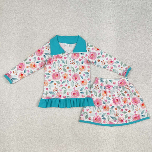 floral long sleeve suit