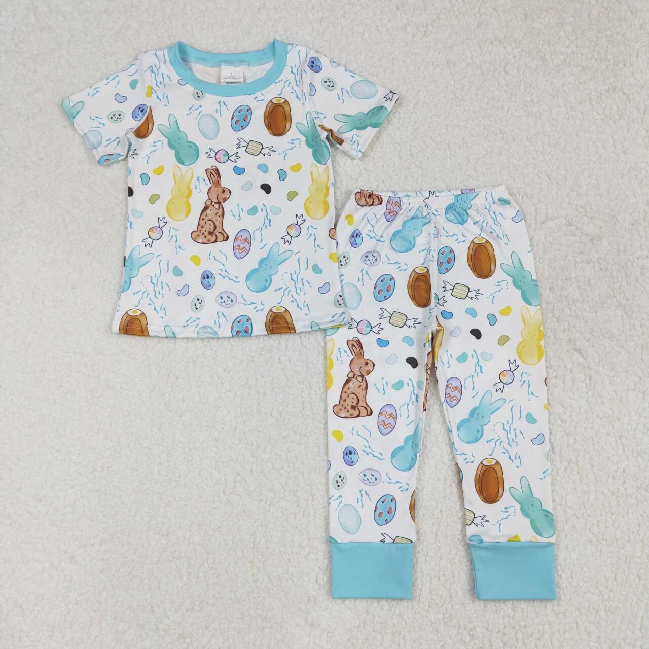 Easter Bunny Print Short sleeve pajamas